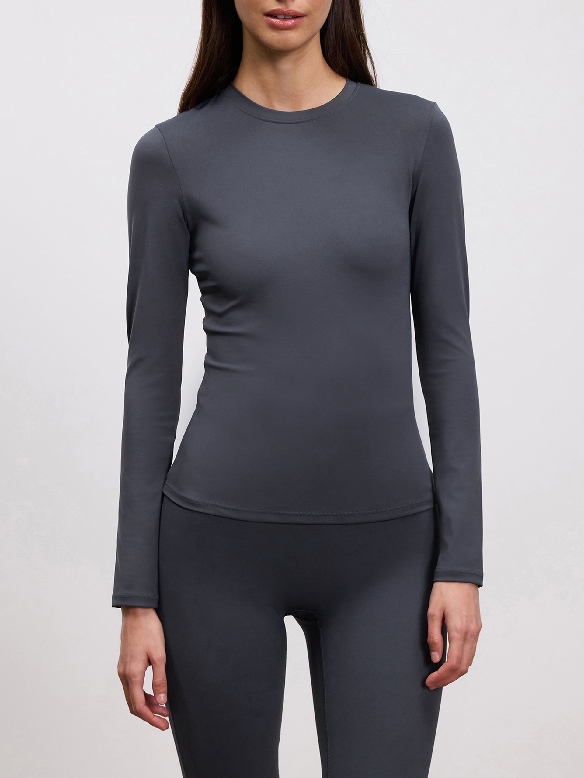 Womens Active Long Sleeve T-Shirt in Slate Blue