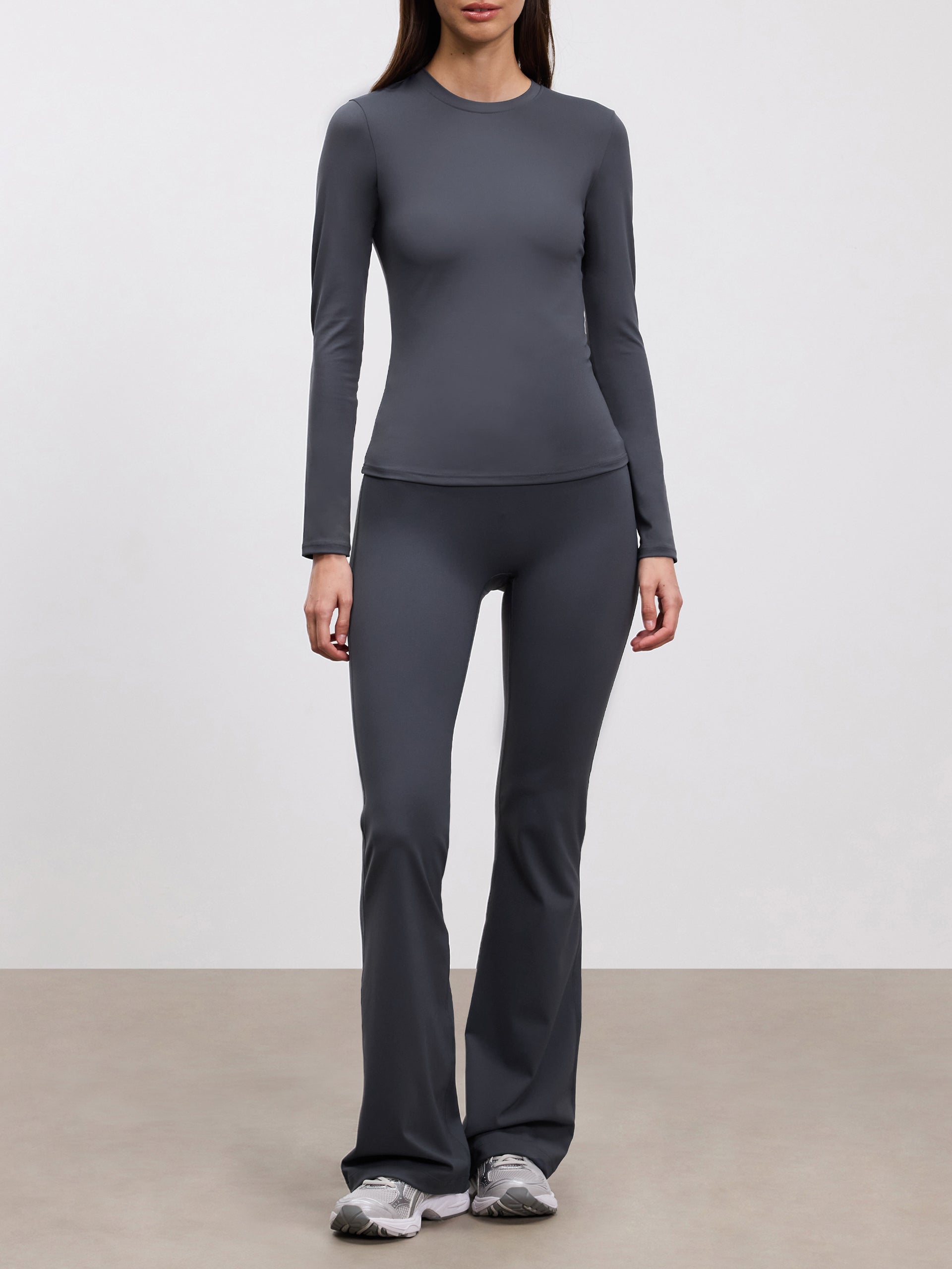 Womens Active Long Sleeve T-Shirt in Slate Blue