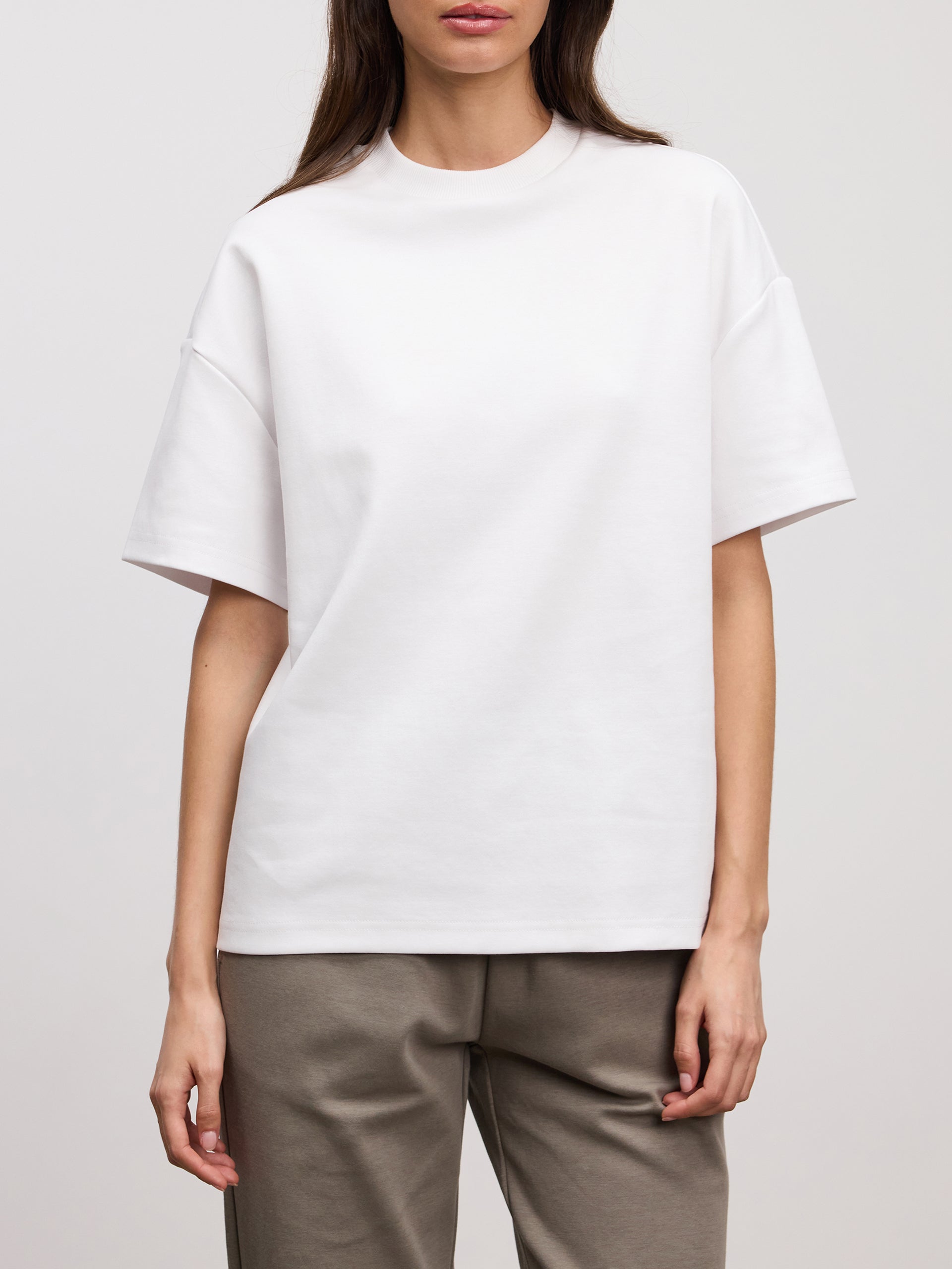 Womens Interlock Relaxed T-Shirt in White