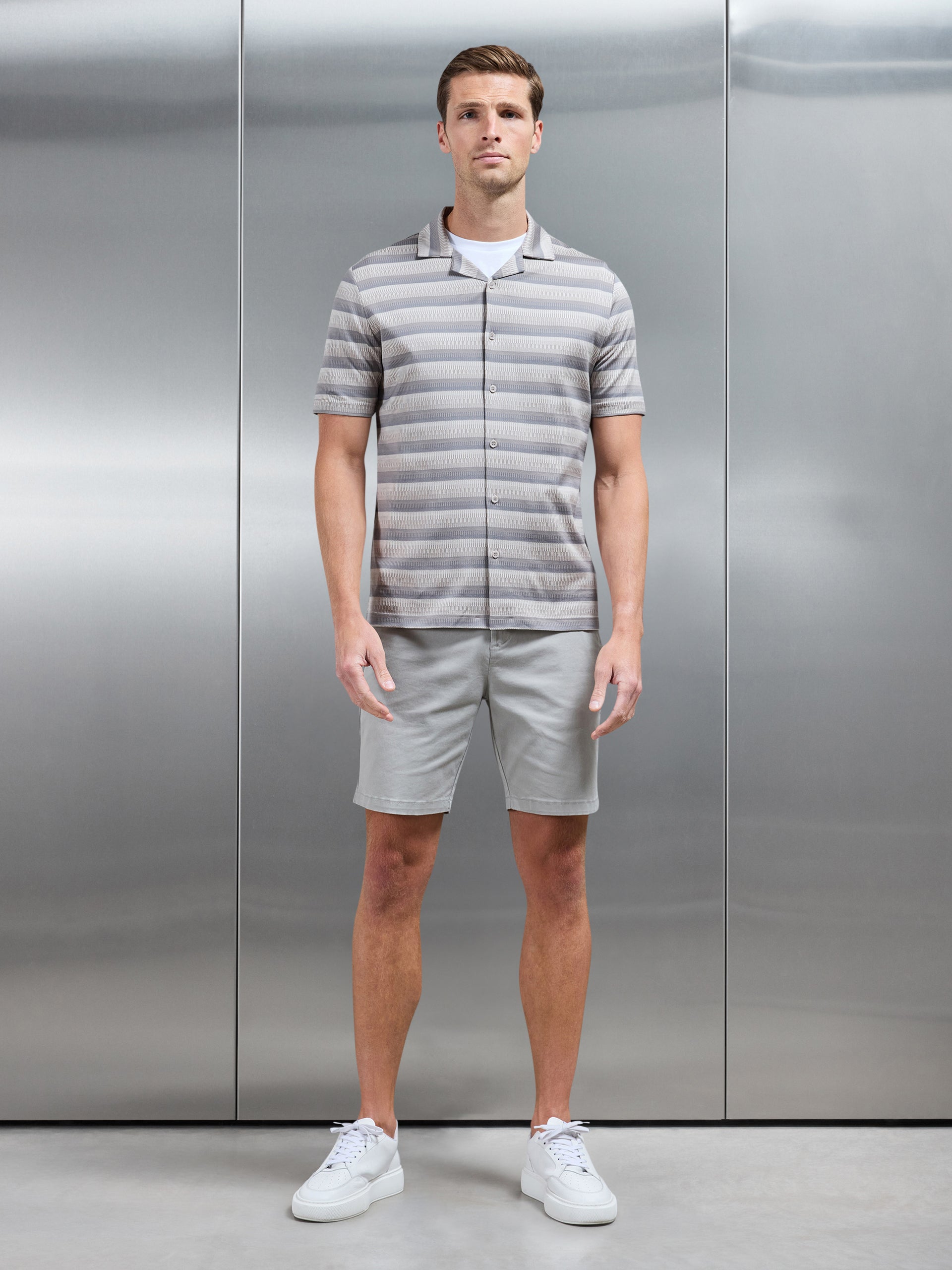 Aztec Pattern Shirt in Stone