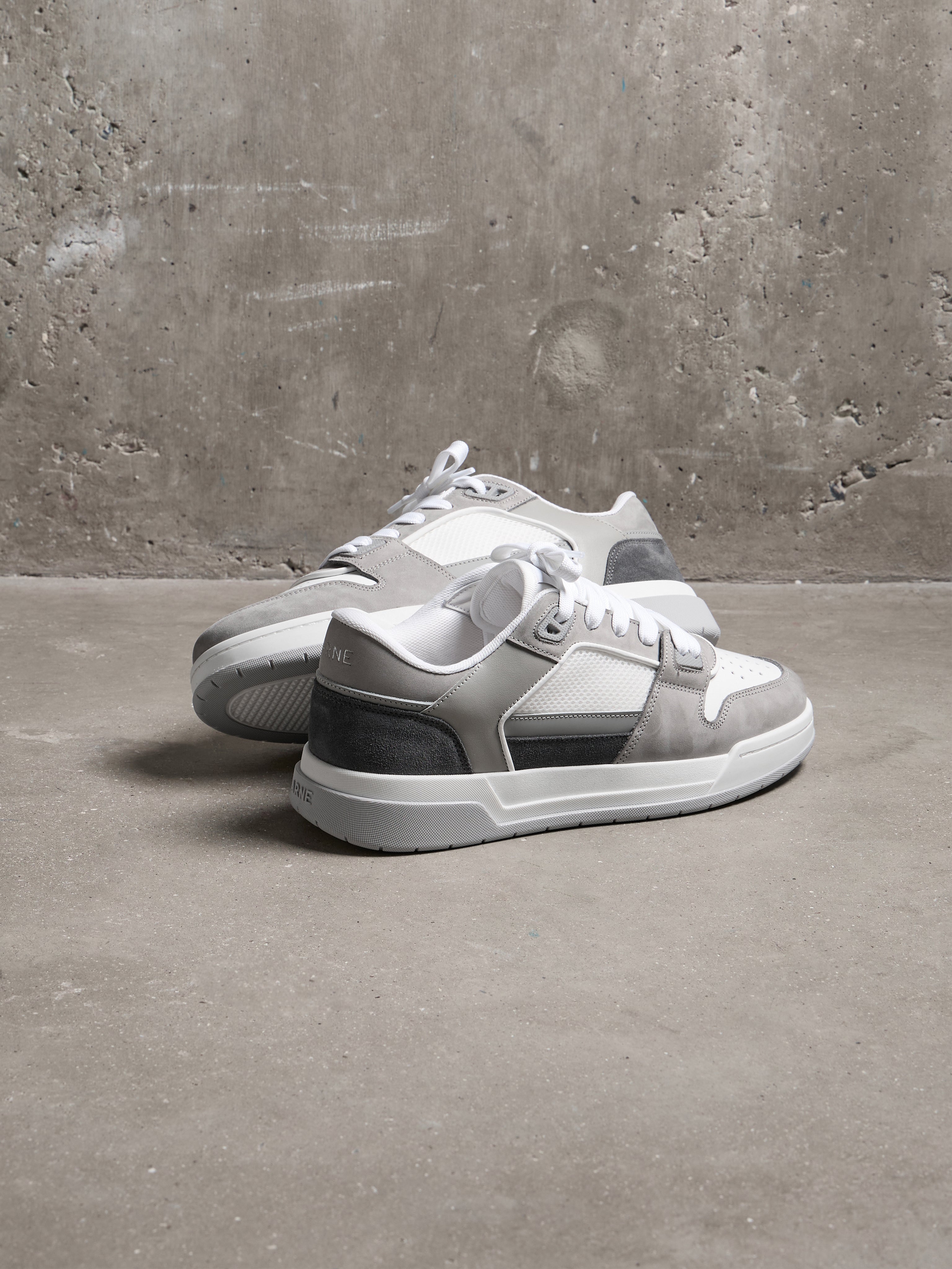 Basket Trainer in White Stone