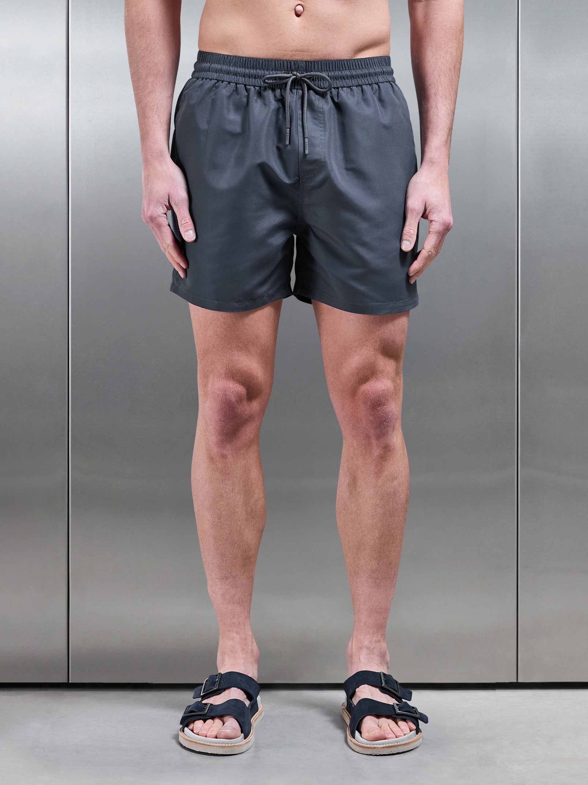 Essential Drawstring Swim Short in Grey