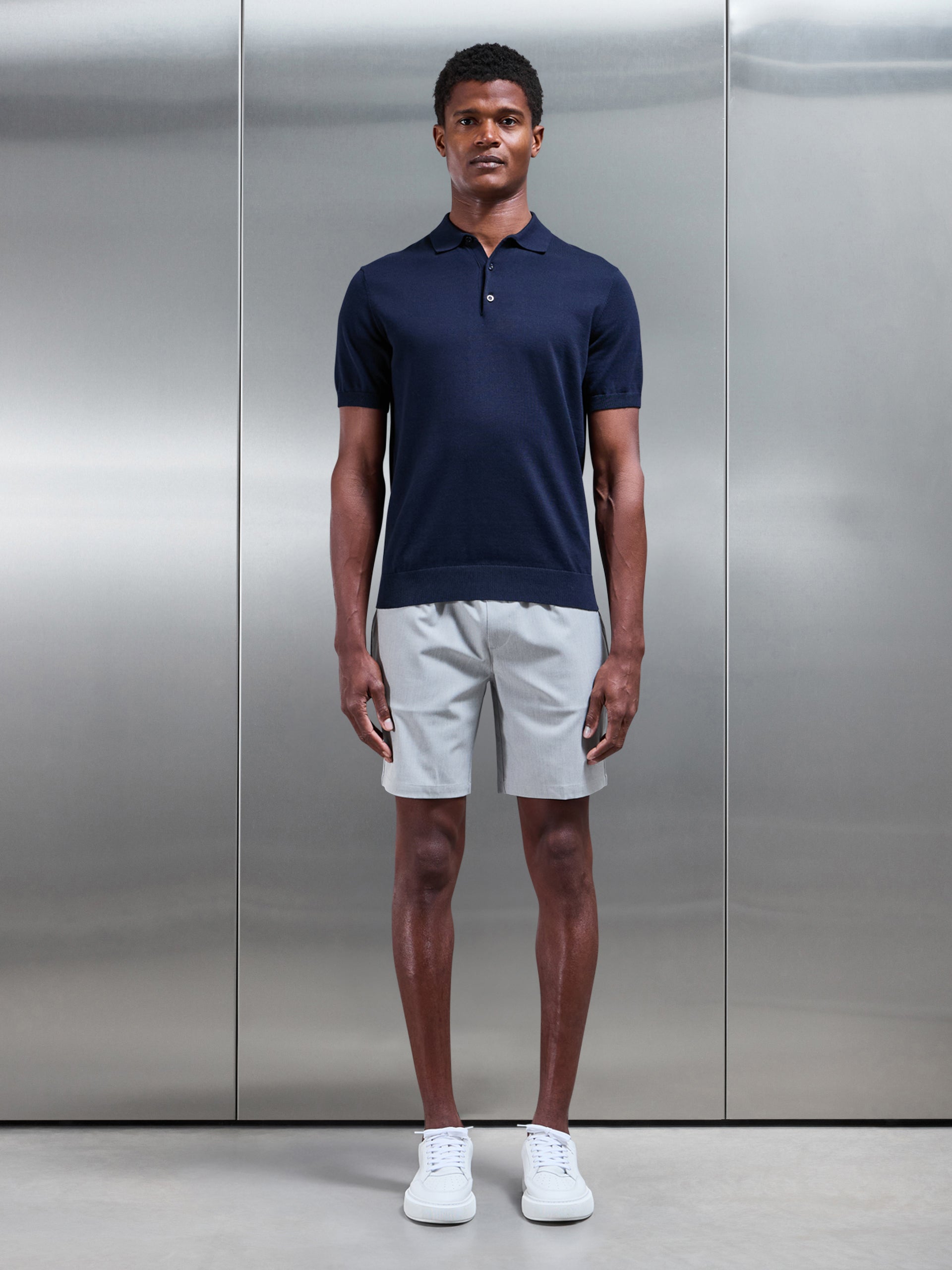 Essential Drawstring Tailored Short in Stone