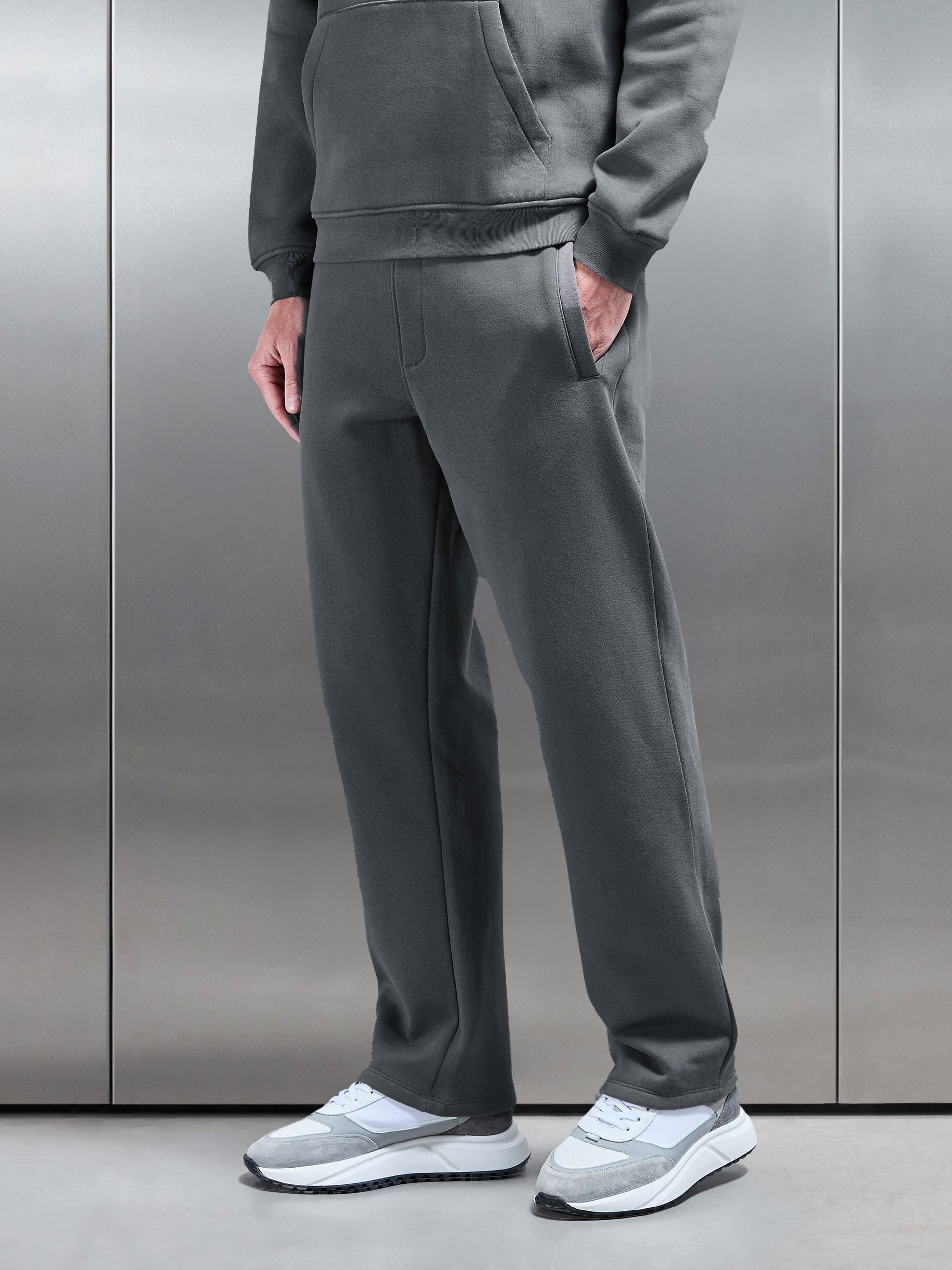 Essential Straight Leg Jogger in Grey