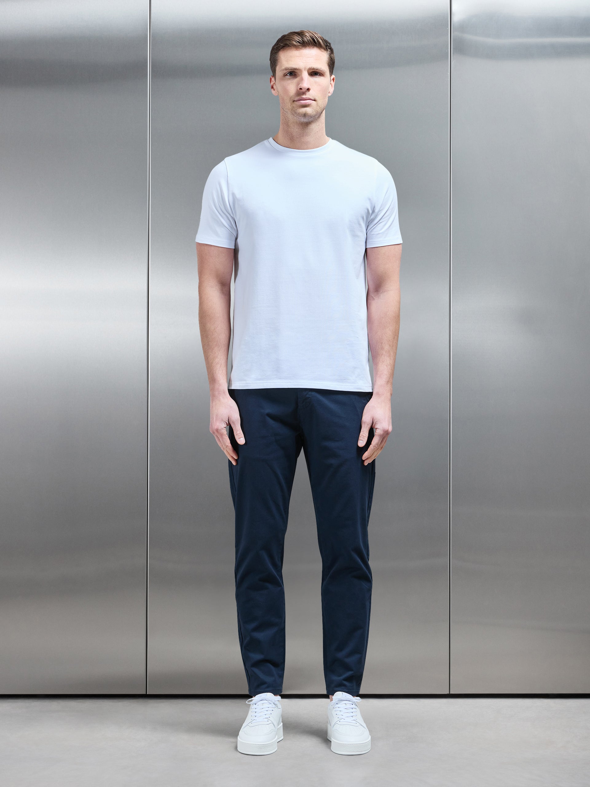 Essential Tailored Chino Trouser in Navy