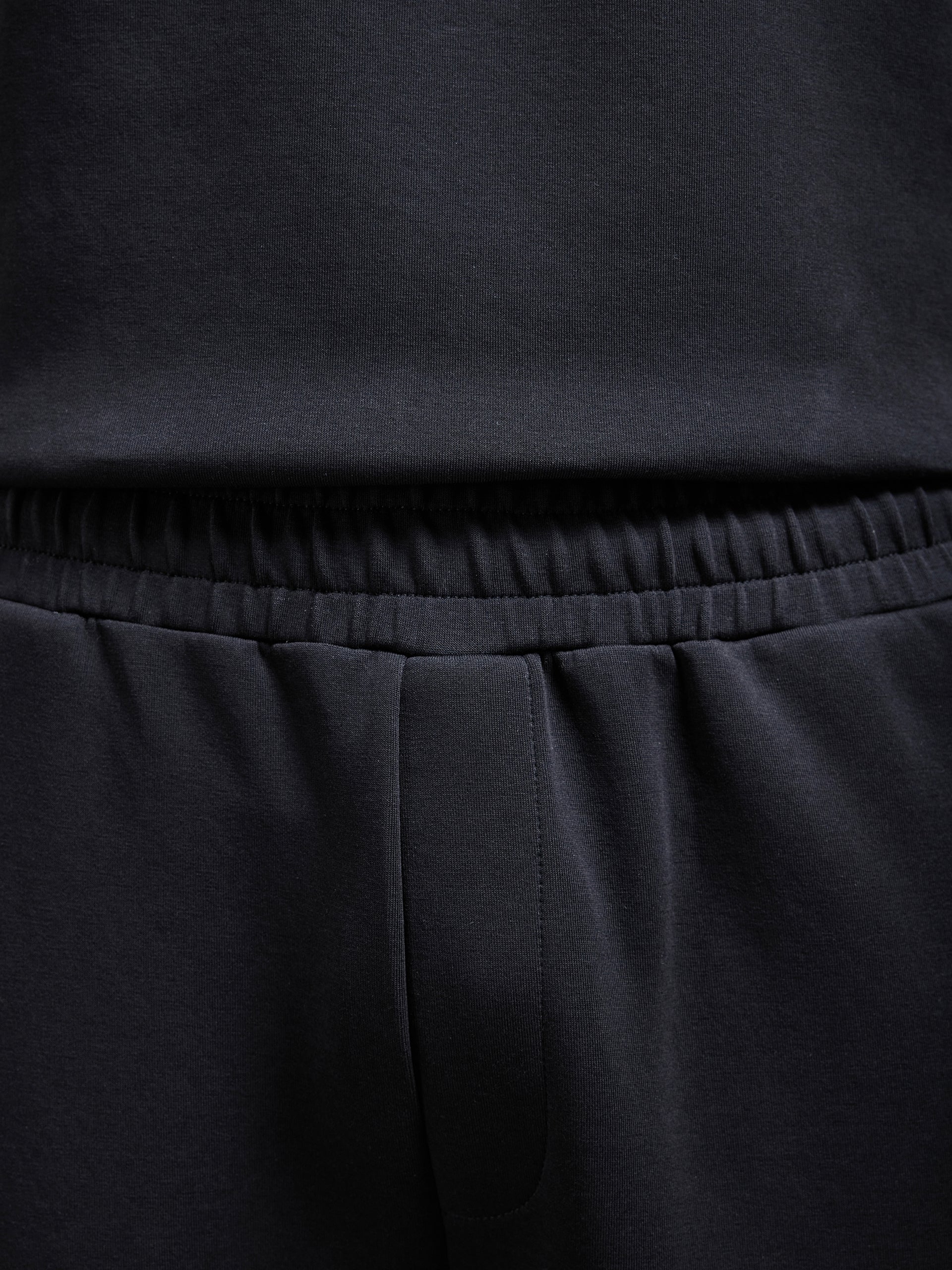 Everyday Luxe Straight Leg Jogger in Black
