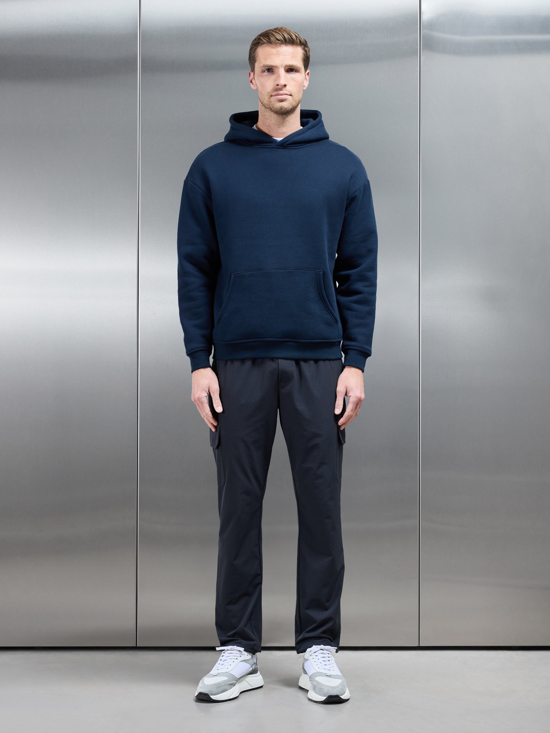 Relaxed Fit Nylon Cargo Pant in Grey