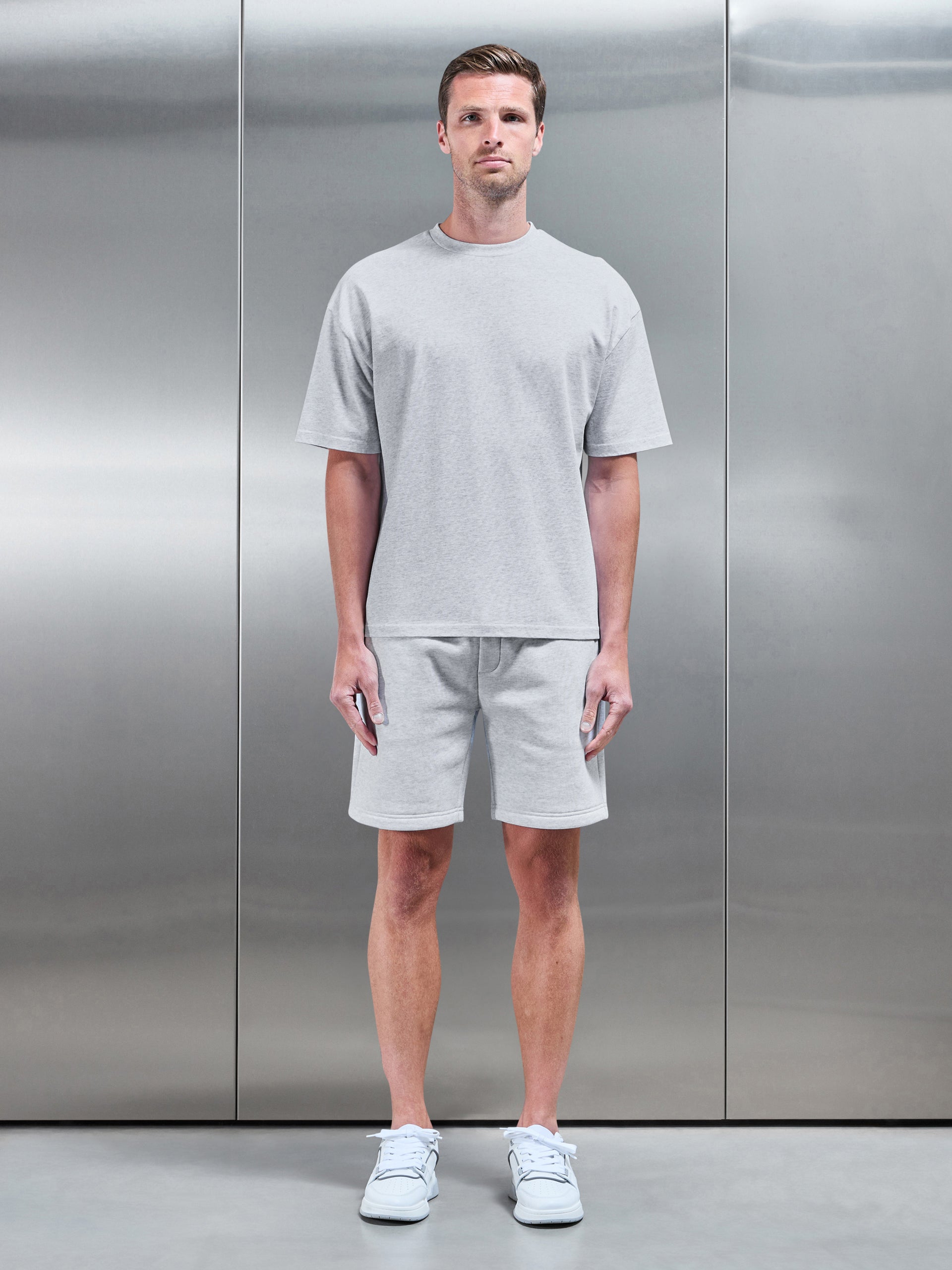 Relaxed Fit T-Shirt in Marl Grey