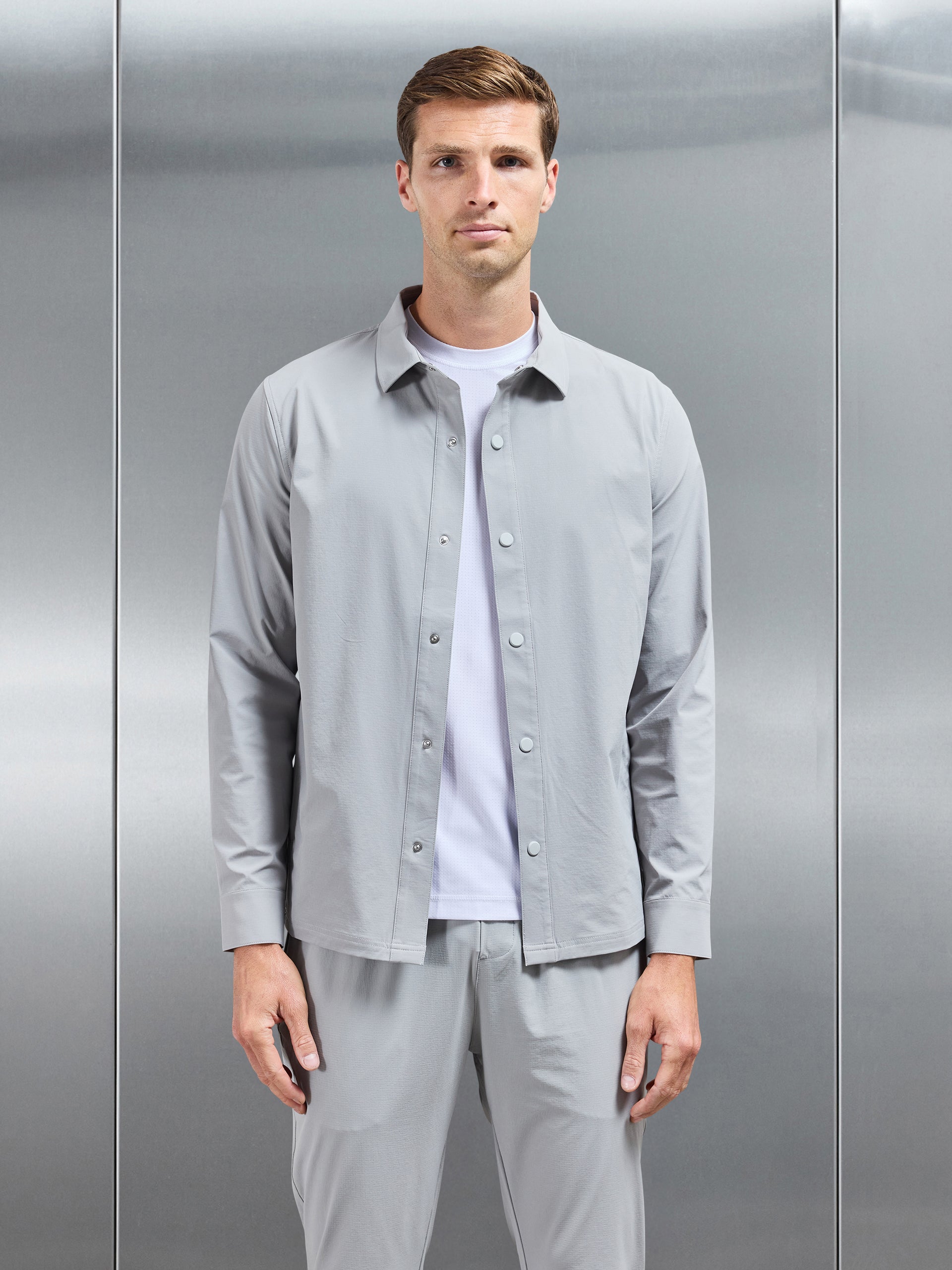 Active Technical Overshirt in Mid Grey