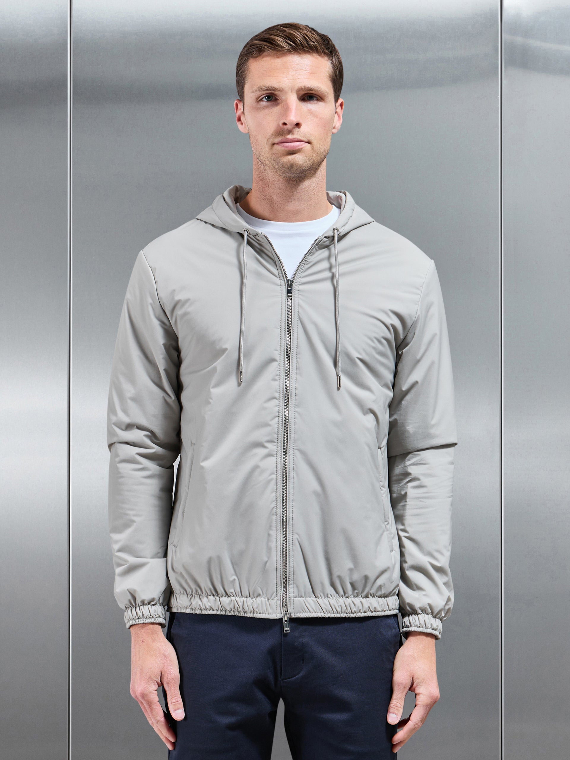 Shell Padded Windbreaker in Stone