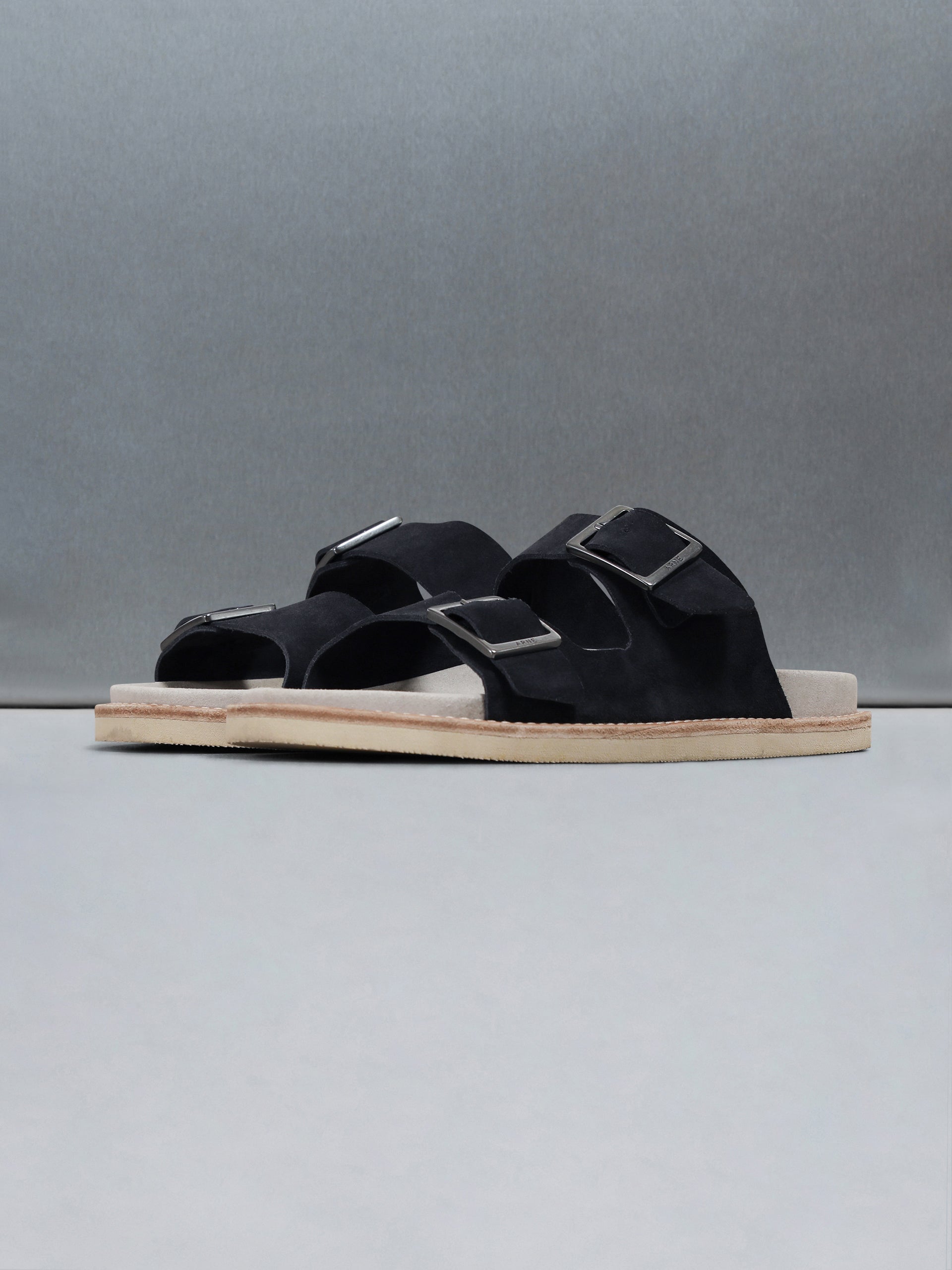 Suede Sandal in Navy